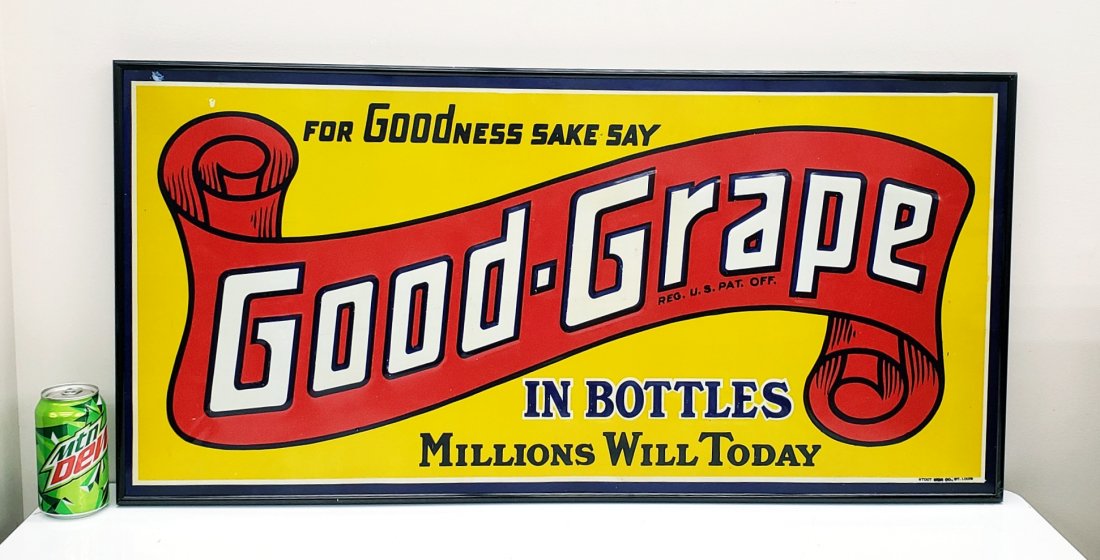 Good Grape tin embossed framed sign (1 of 4)