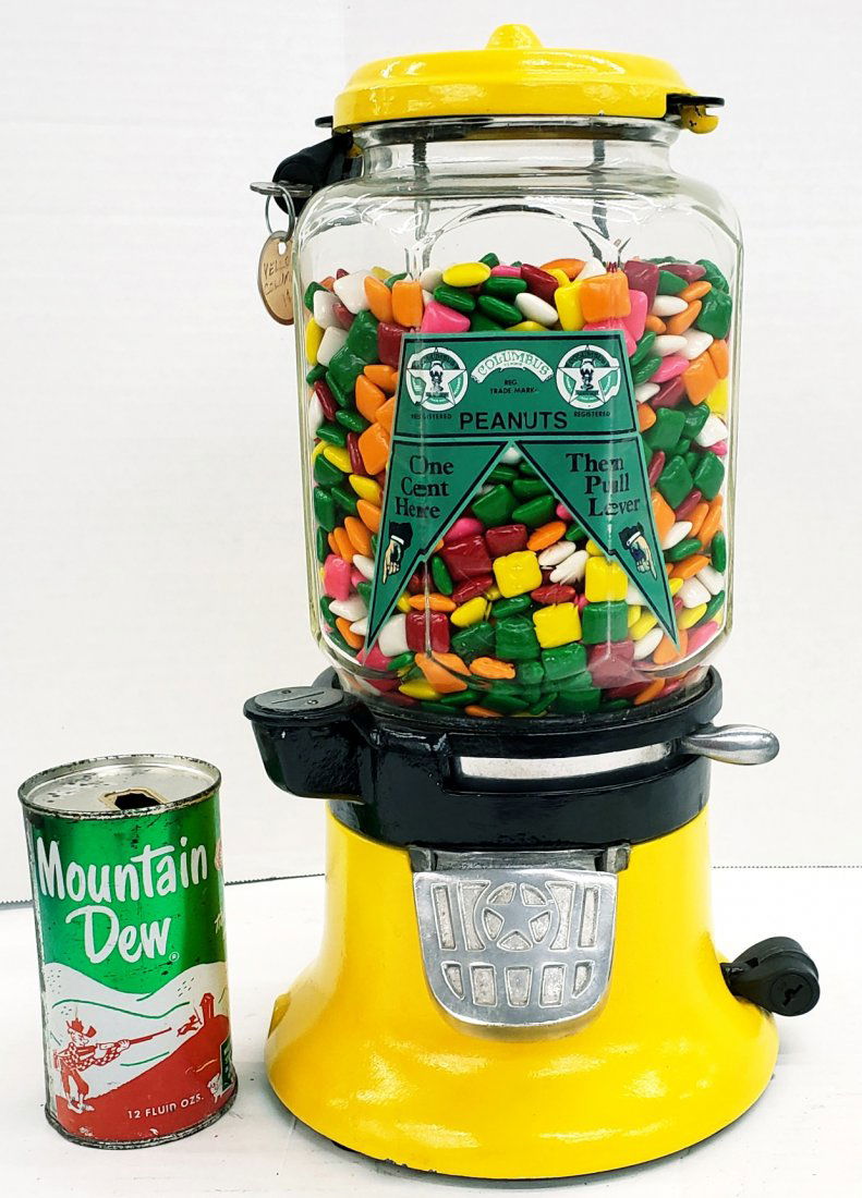 Restored Columbus 1 Cent Peanut/Candy Vending  Machine (1 of 4)