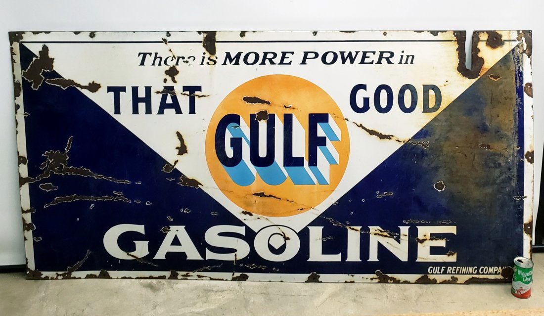 That Good Gulf Gasoline Porcelain Sign (1 of 4)
