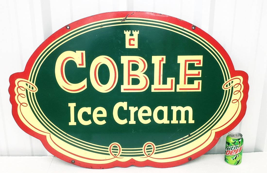 Coble Ice Cream Double Sided Metal Sign (1 of 5)