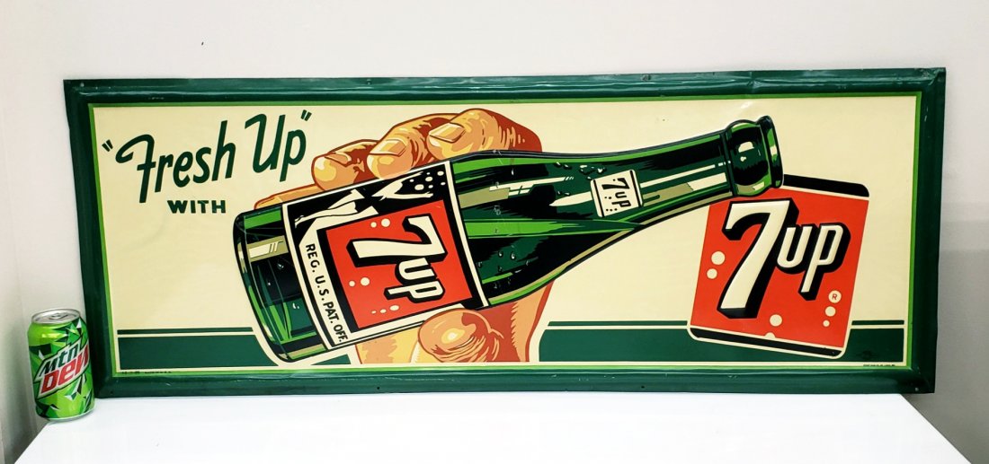 Fresh Up With 7up Embossed Tin Sign (1 of 6)