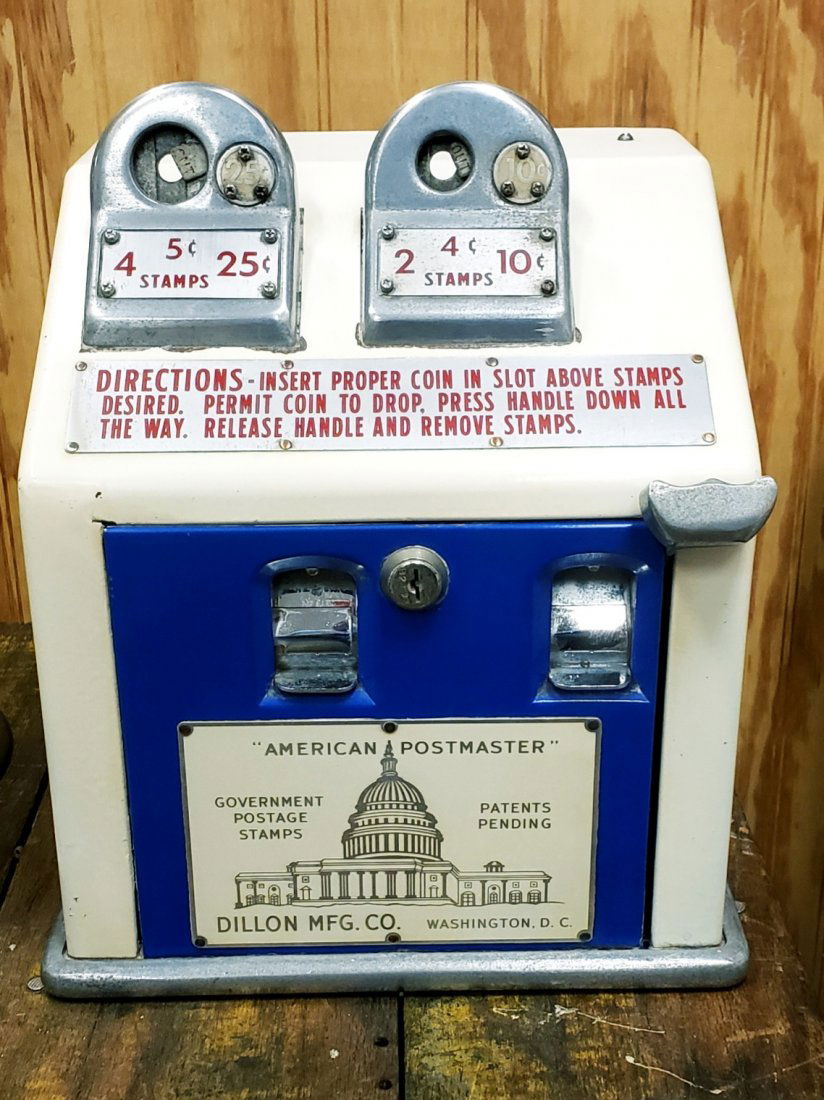 Dillon MFG. CO. American Postmaster Stamp Machine (1 of 2)