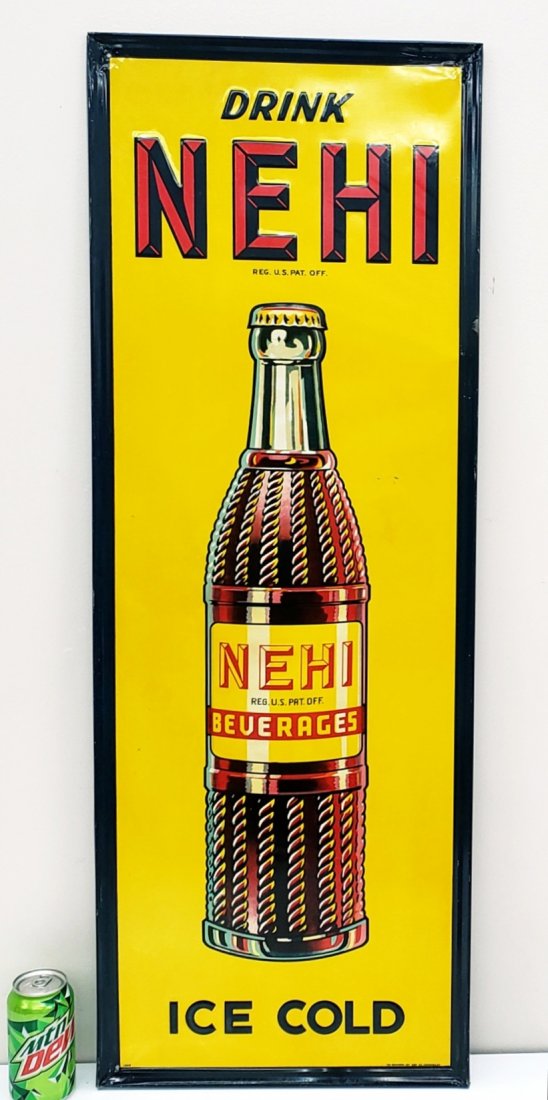 Drink Nehi Ice Cold Self Framed Tin sign (1 of 4)