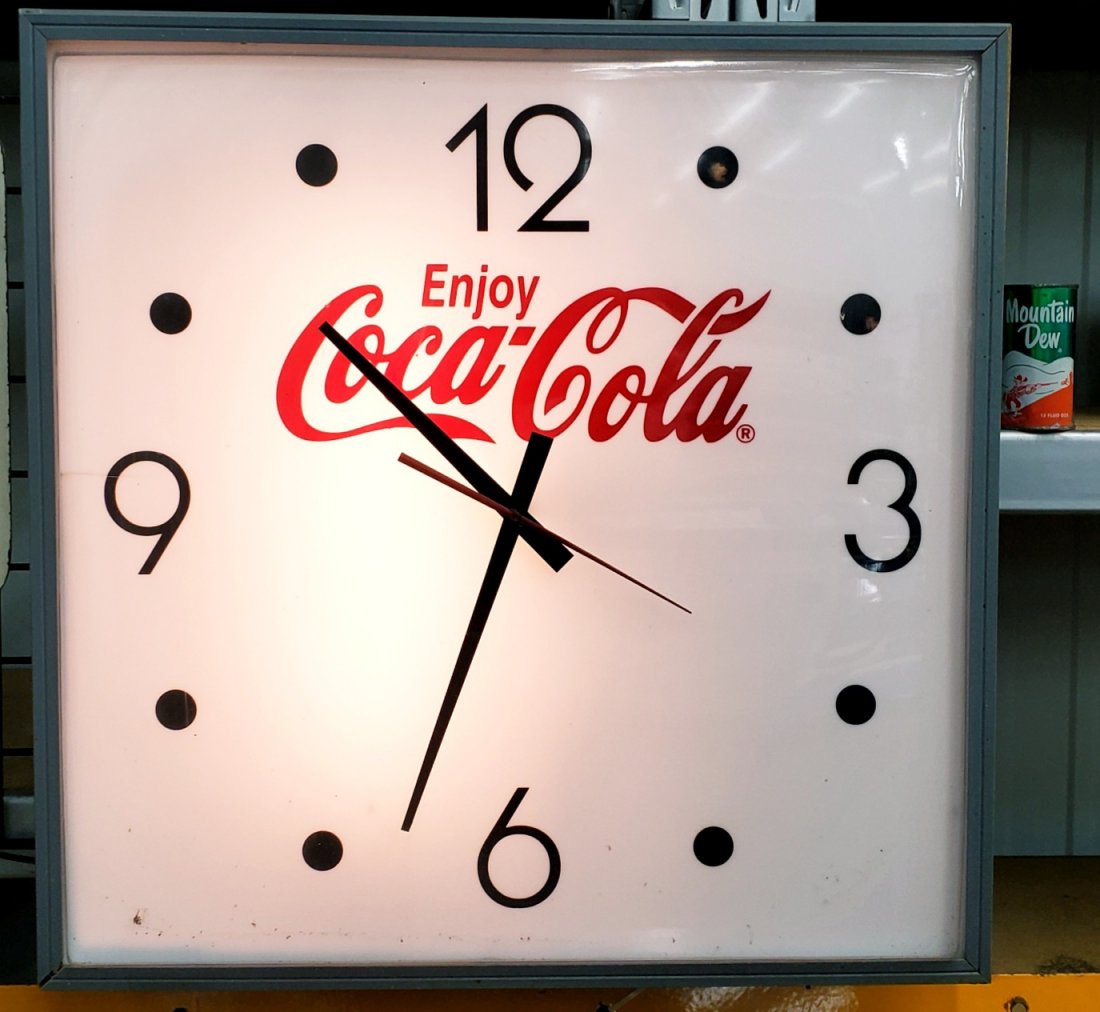 Large Coca Cola Bowling Alley Light Up Clock (1 of 1)
