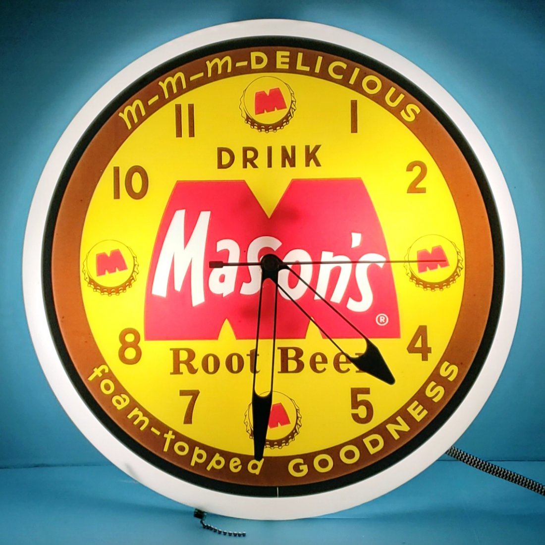 Drink Mason's Root Beer Light Up Clock (1 of 1)