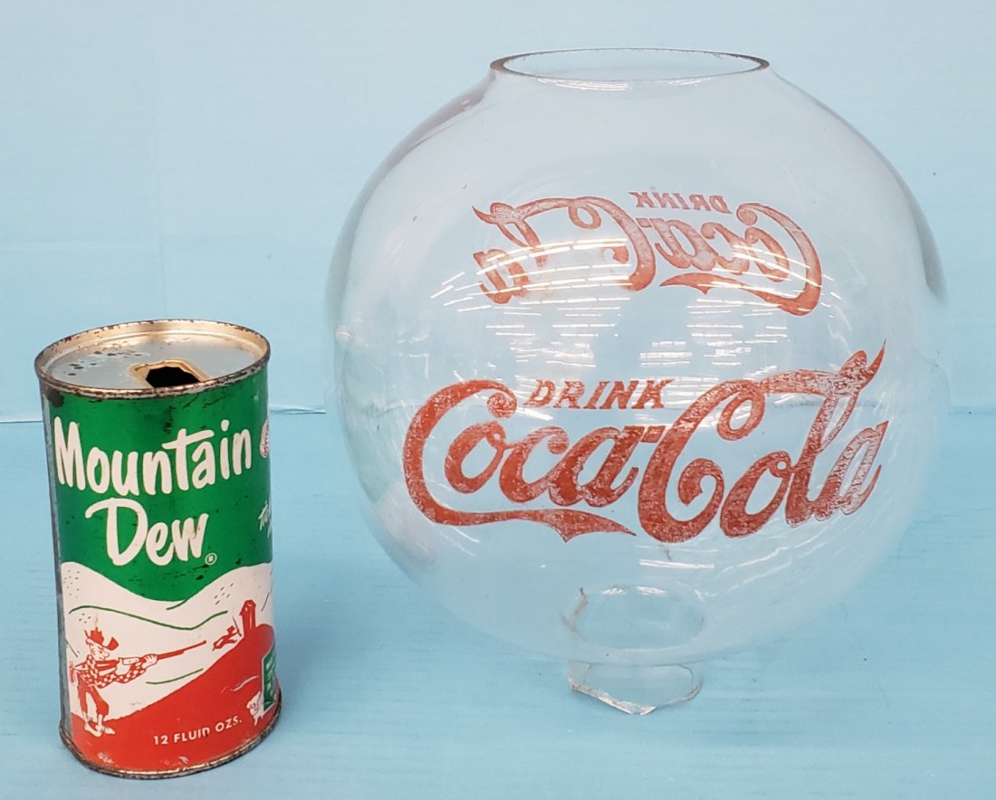 RARE early original Drink Coca Cola gas lamp globe (1 of 4)