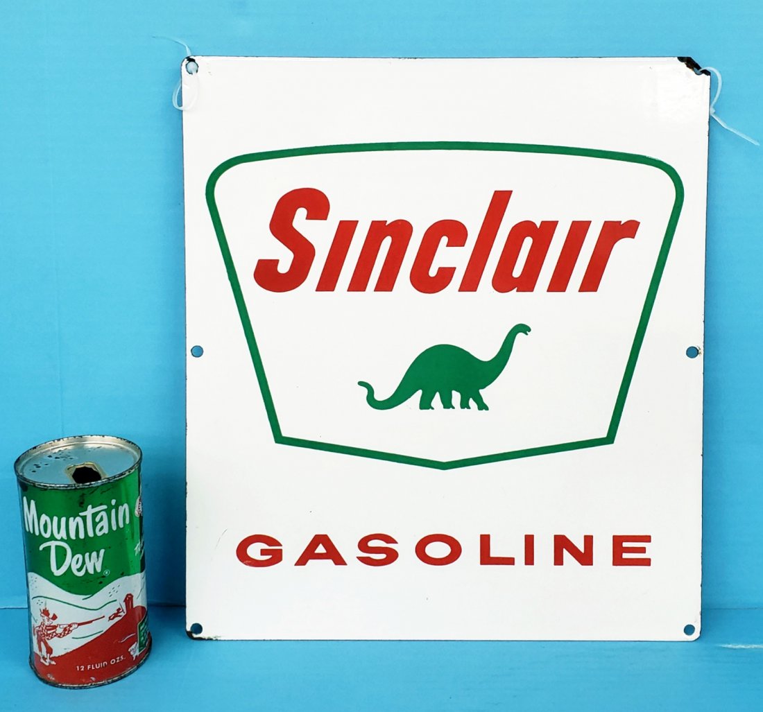 Porcelain Sinclair Gas Pump Plate Sign (1 of 2)