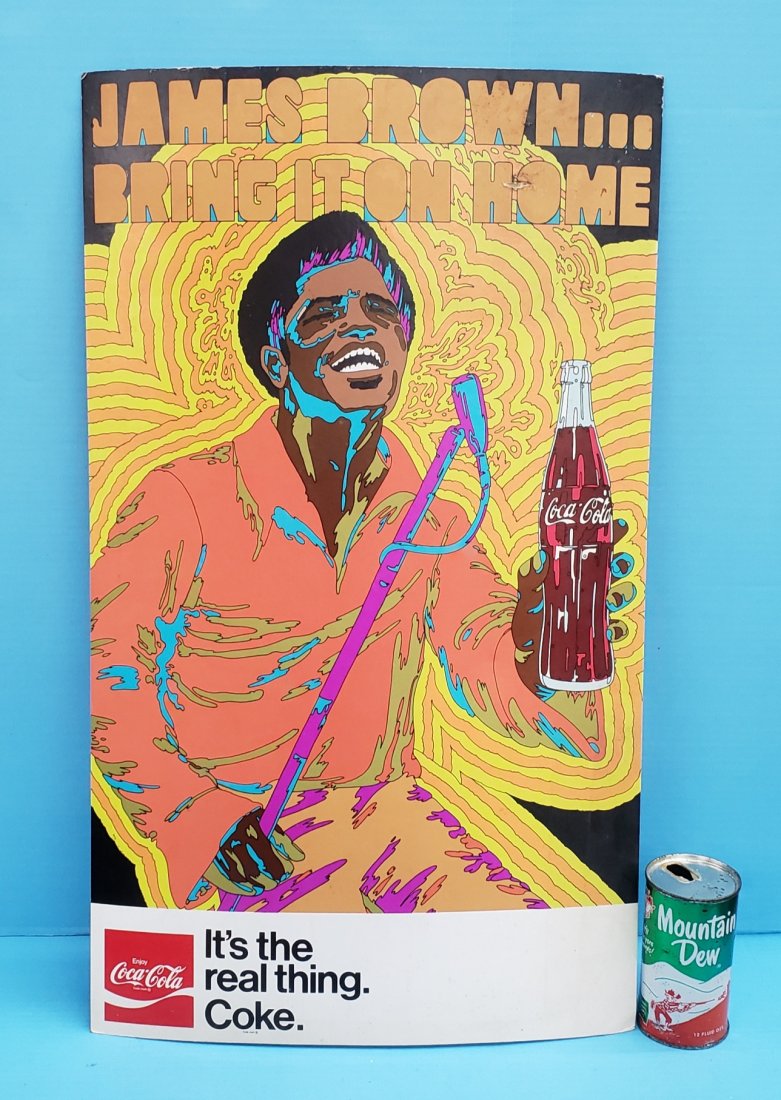 James Brown Bring It On Home Coca Cola Cardboard Sign (1 of 2)