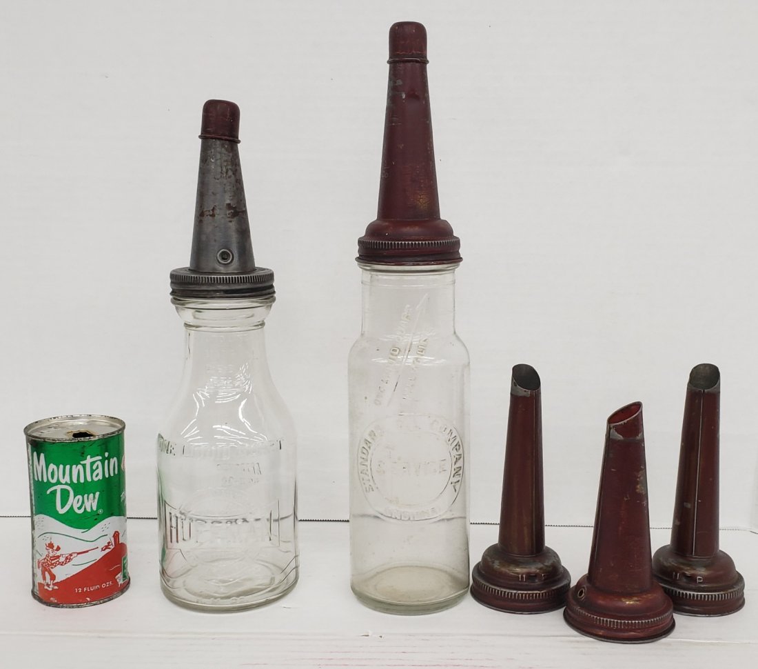 Standard Oil Company & Huffman Embossed Oil Bottles (1 of 4)