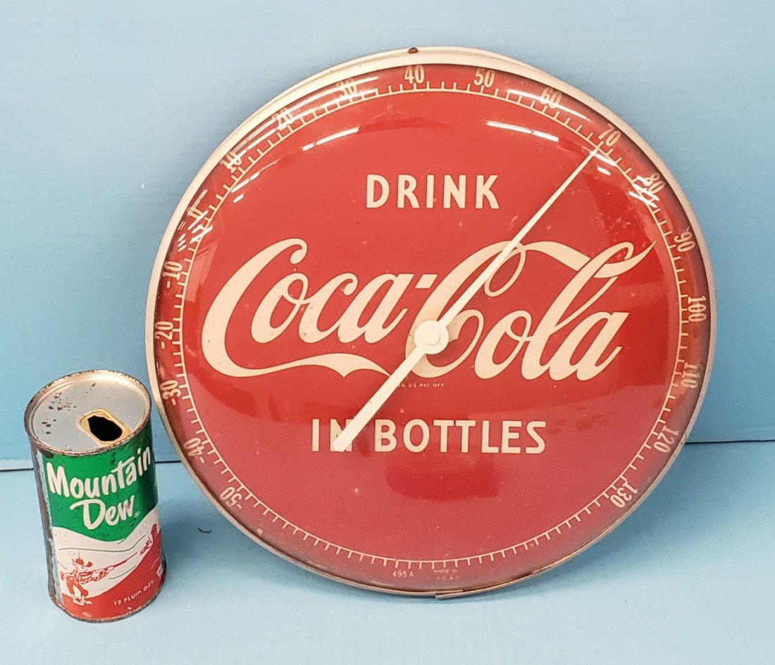 Drink Coca Cola in Bottles round thermometer (1 of 2)