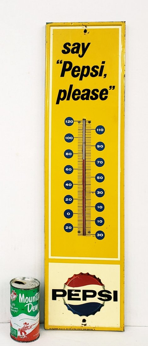 "say Pepsi please" tin thermometer (1 of 4)