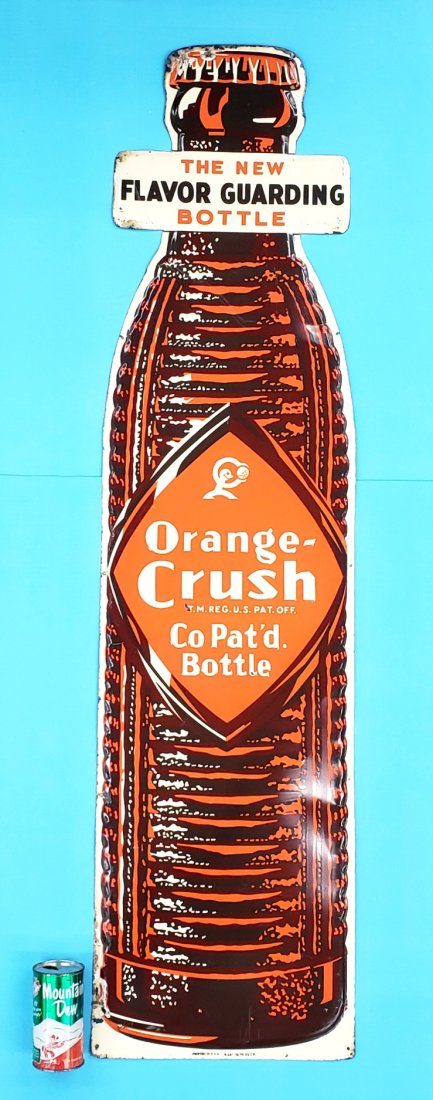 Orange Crush Embossed Die Cut Bottle Sign (1 of 5)