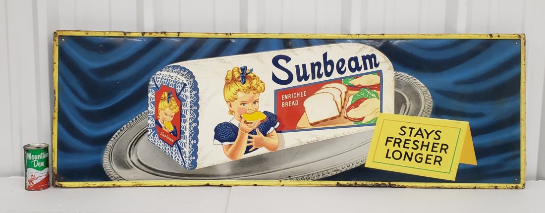 Large Sunbeam Bread Self Framed Sign (1 of 5)