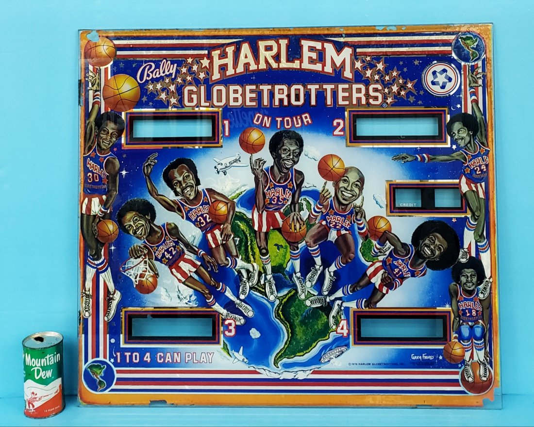 1979 Harlem Globetrotters Pinball Machine Backglass (1 of 5)