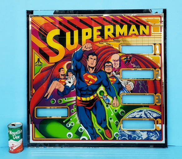 1978 Superman ATARI Pinball Machine Backglass Dec 11, 2021