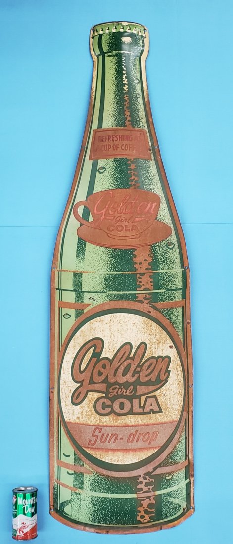 Golden Girl Cola Sun Drop Bottle Sign (1 of 3)