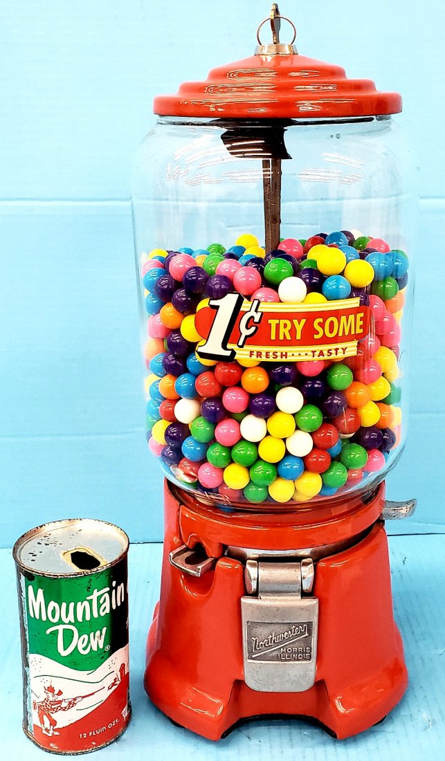 Northwestern 1 Cent Porcelain Gumball Machine (1 of 4)