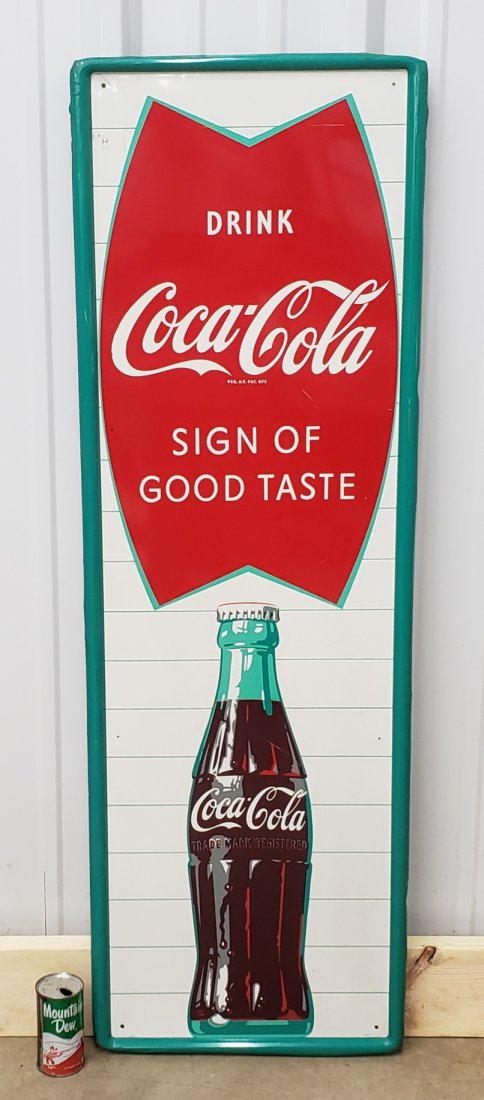 Drink Coca Cola Sign Of Good Taste Vertical Tin Sign (1 of 5)