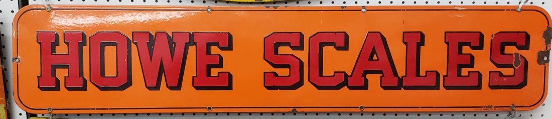 Porcelain Howe Scales Sign (1 of 3)