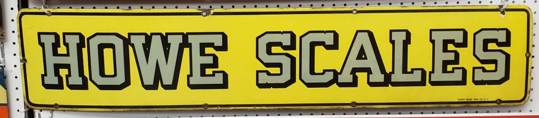Porcelain Howe Scales Sign (1 of 3)