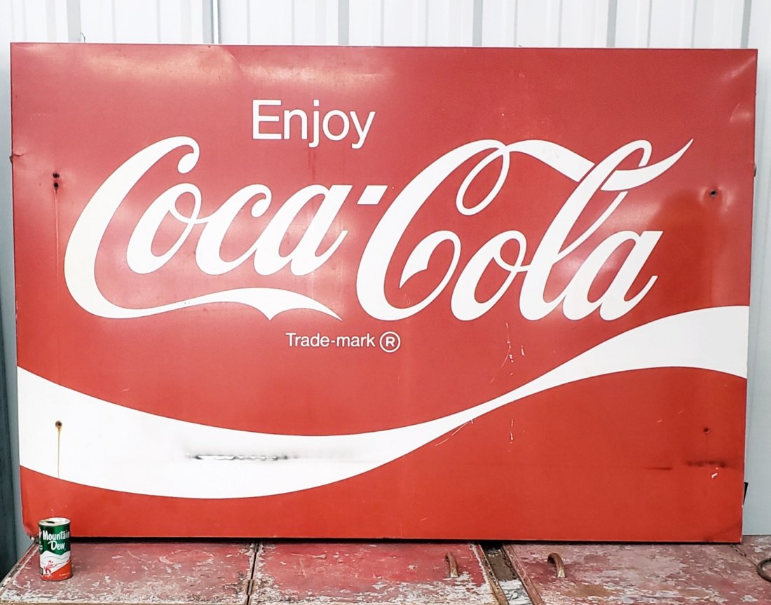 Large Enjoy Coca Cola metal sign (1 of 3)