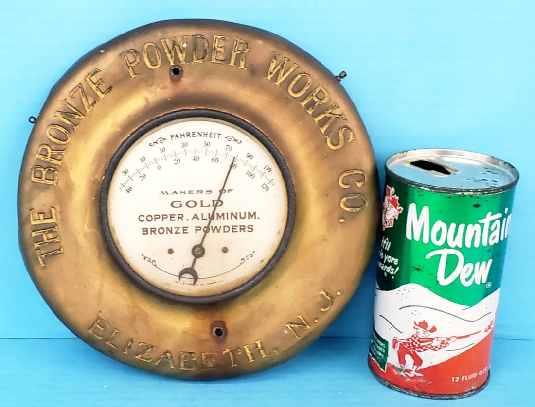 The Bronze Powder Works Co. Round Thermometer (1 of 3)