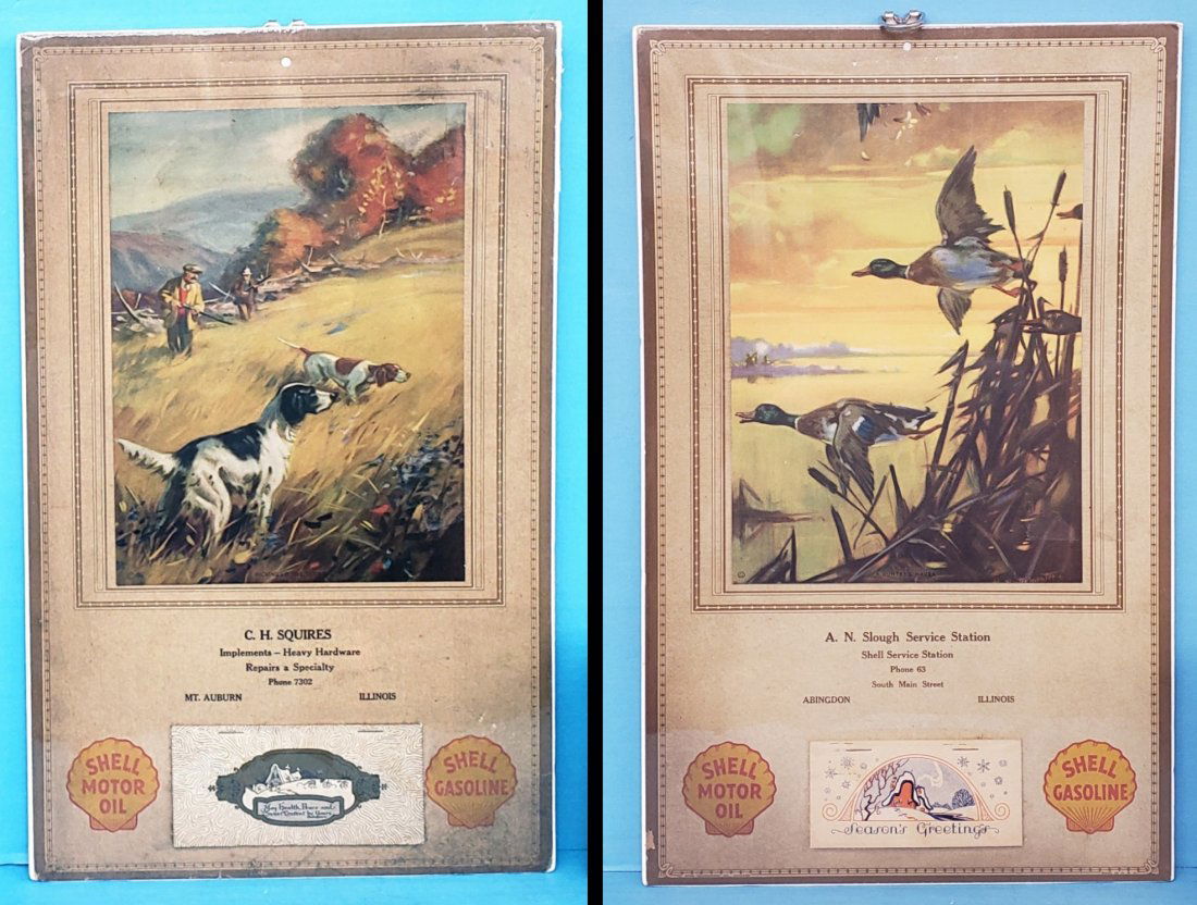 Two 1930's NOS Shell Motor Oil Gasoline Calendars (1 of 5)