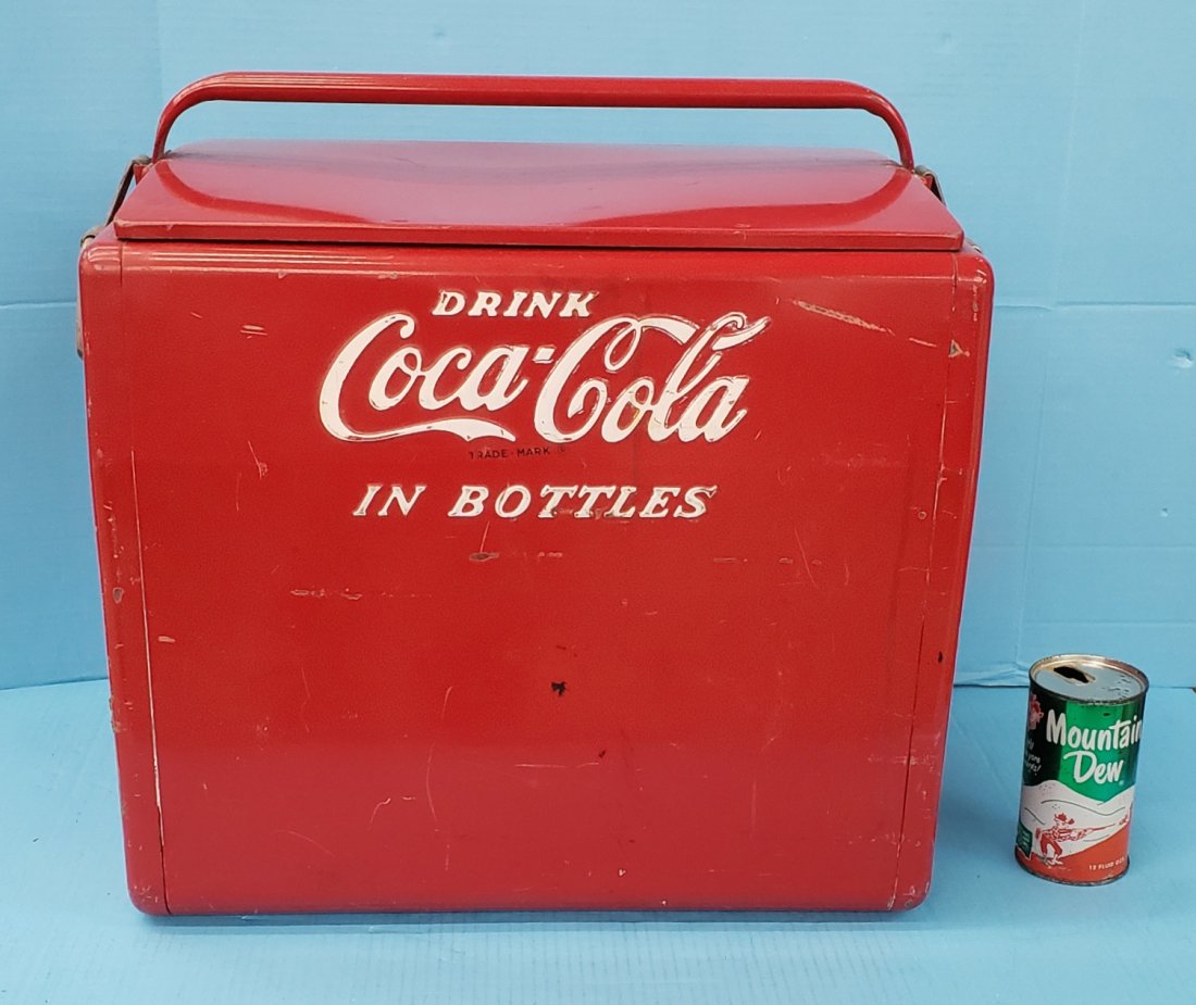 Coca Cola embossed picnic cooler (1 of 5)