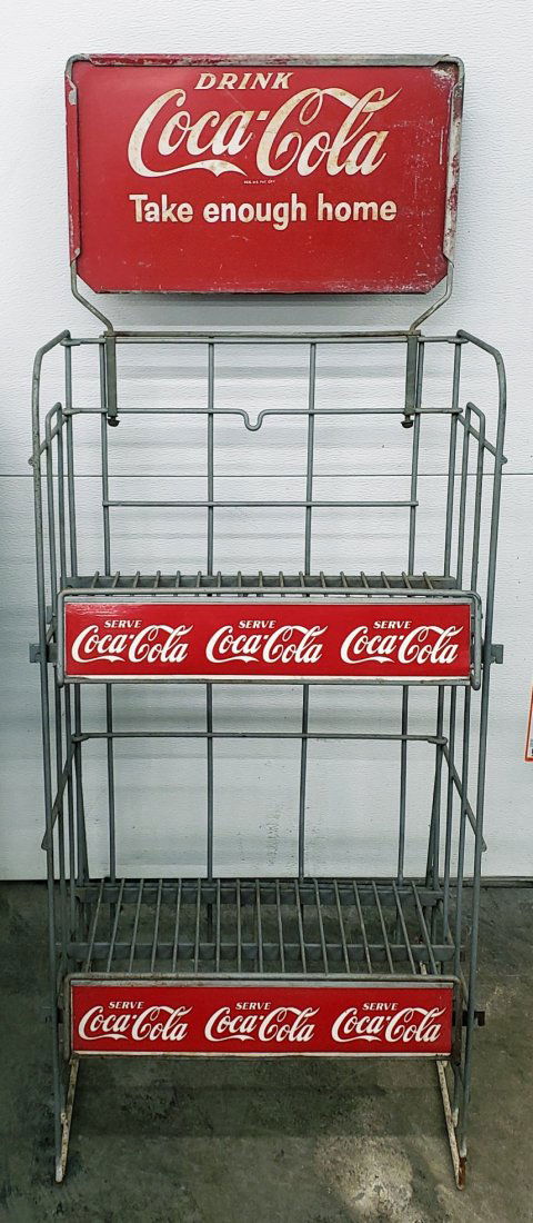 Drink Coca Cola 6 pack bottle rack with sign (1 of 4)