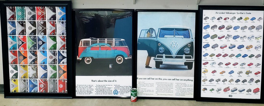 4 Framed Volkswagon Posters (1 of 5)