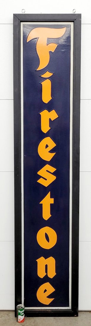 Porcelain Firestone Vertical Sign (1 of 3)