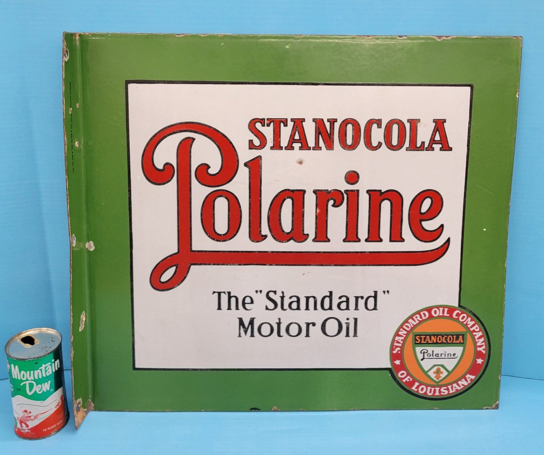 Scarce Stanocola Polarine Porcelain Flange Sign (1 of 3)