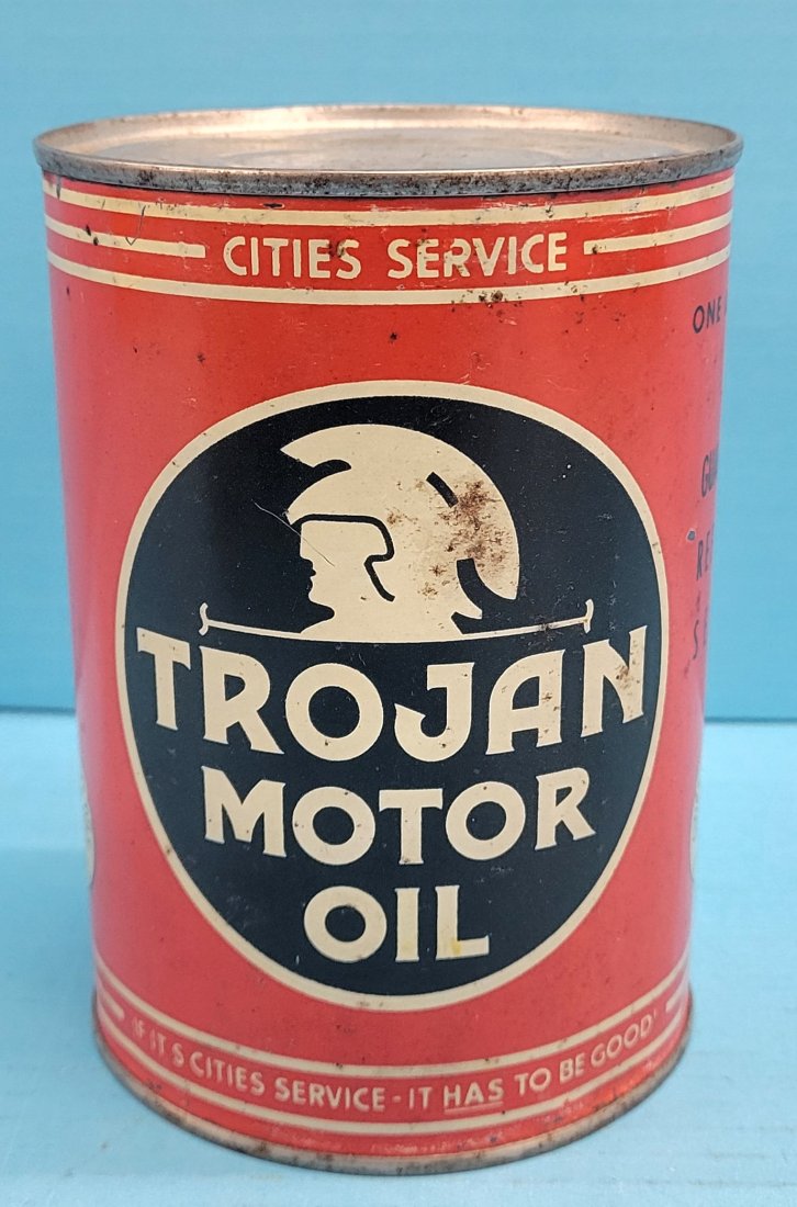 Trojan Motor Oil Cities Service Quart Can (1 of 3)