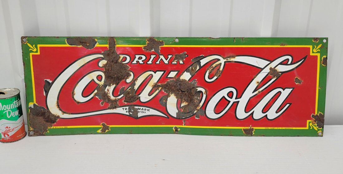 1932 Porcelain Coca Cola Sign (1 of 4)