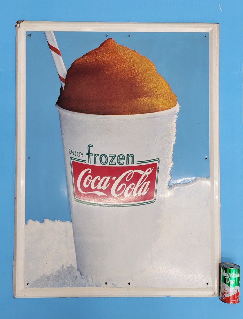 Frozen Coca Cola Embossed Tin Sign (1 of 2)