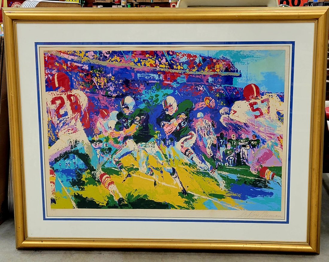 Leroy Neiman "Rushing Back" Serigraph (1 of 2)