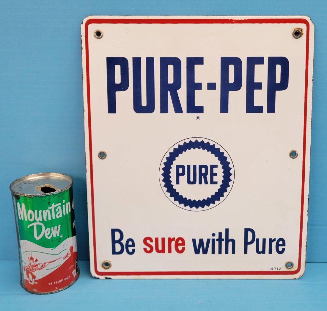 Pure Pep Porcelain Gas Pump Plate (1 of 2)