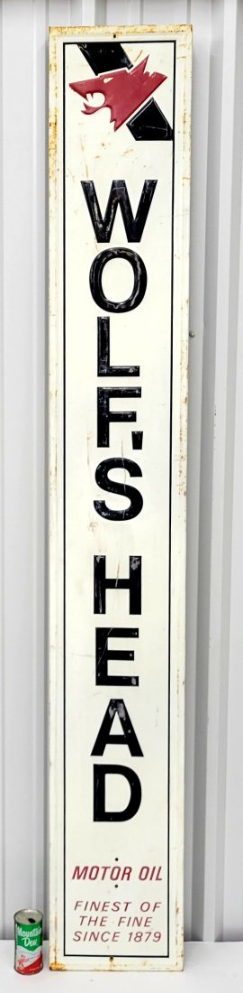 Wolf's Head Embossed Vertical Sign (1 of 3)