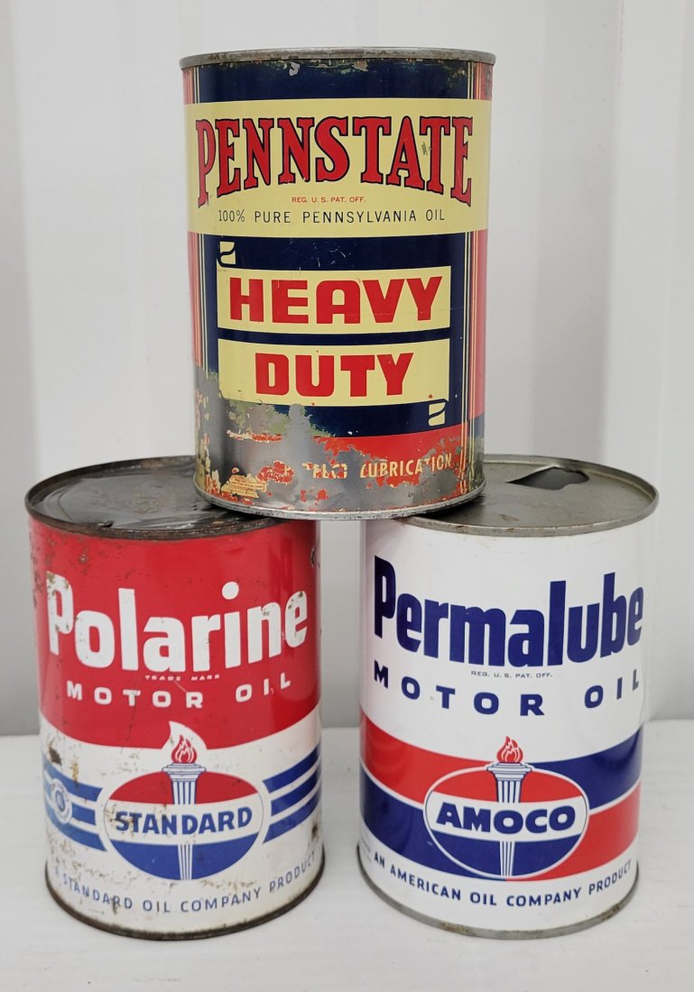 PennState, Polarine, Permalube Oil Cans (1 of 2)
