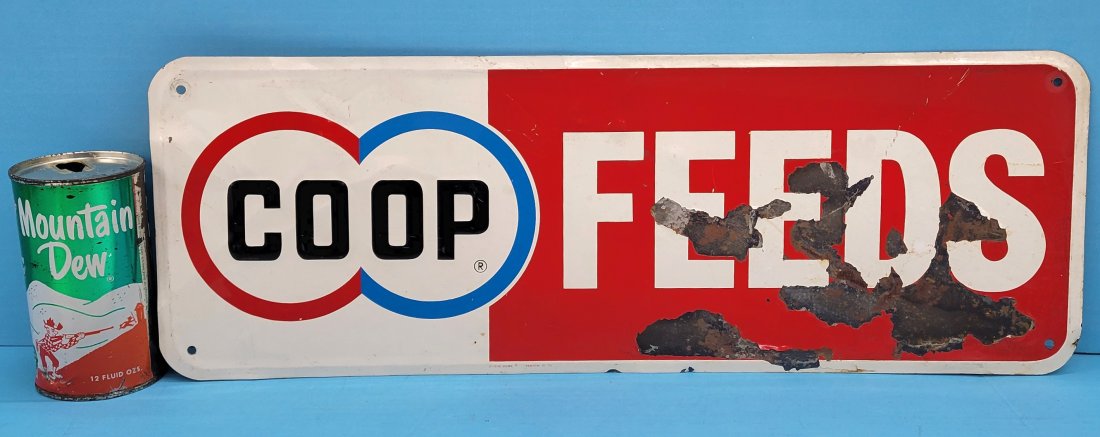 Co op Feed tin embossed sign (1 of 2)