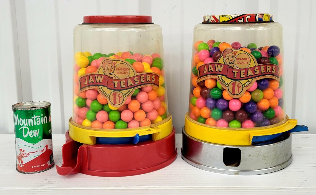 Two 1950's Jaw Teasers Gumball Machines (1 of 3)