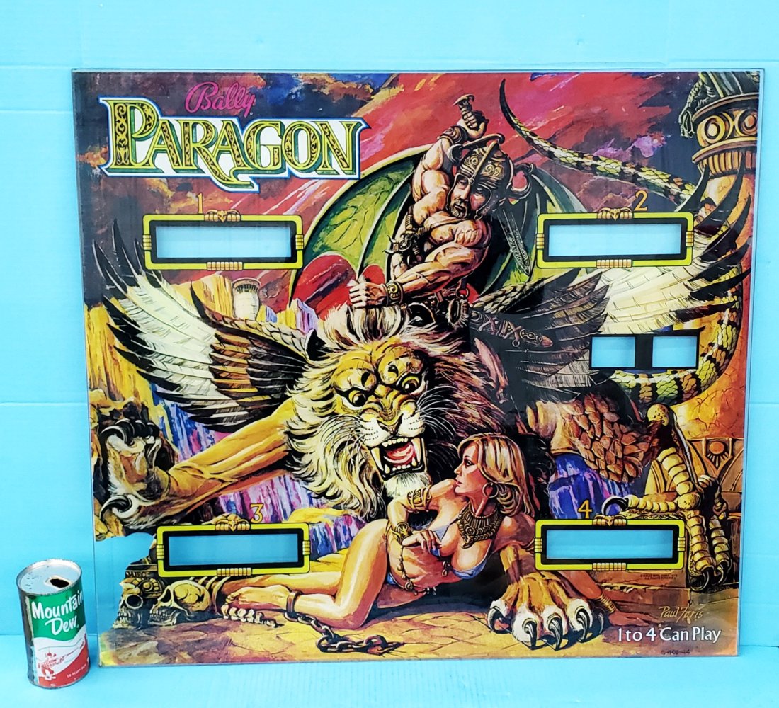 Paragon Pinball Machine Backglass