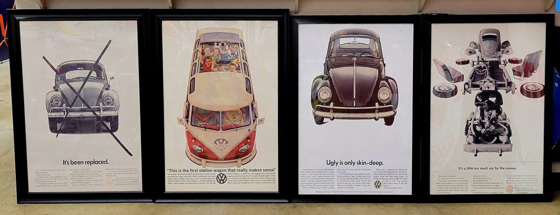Four Framed Volkswagon Posters (1 of 3)