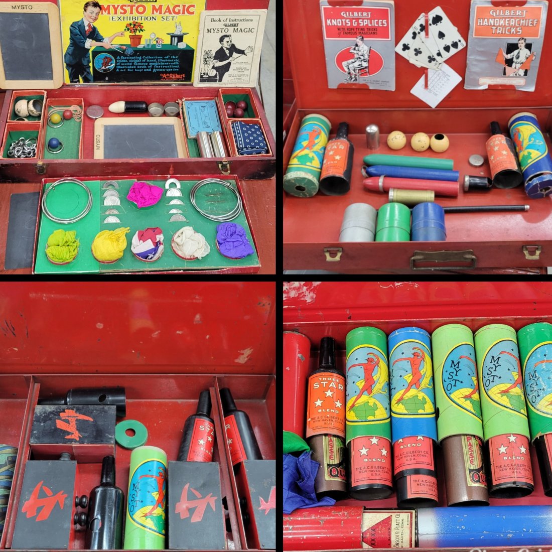 Lot of 4 Gilbert Mysto Magic Sets (1 of 4)