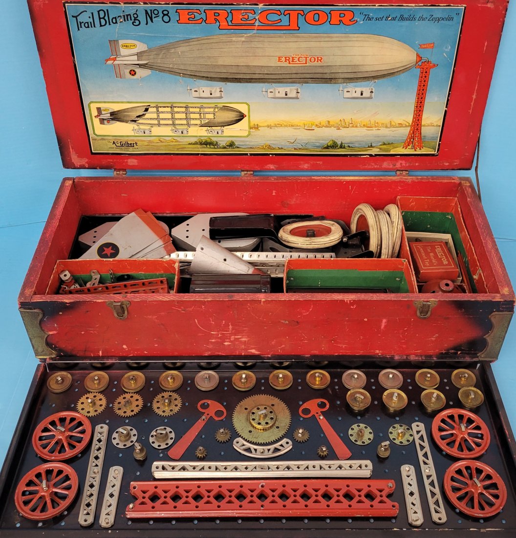 1929 A. C. Gilbert Trail Blazing No. 8 Zeppelin Erector set (1 of 3)