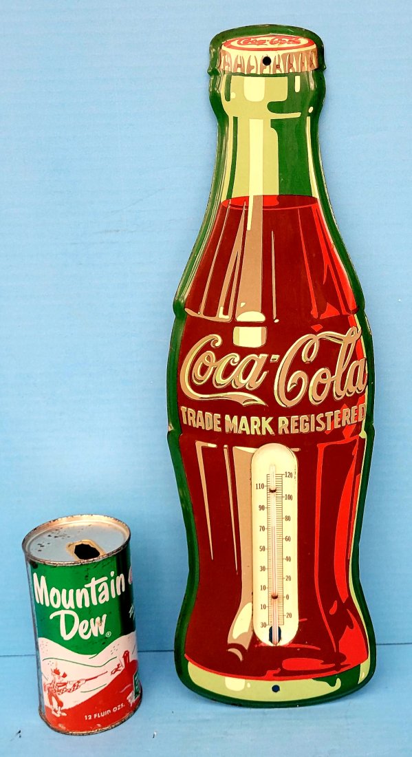 Coca Cola Die Cut Bottle Thermometer (1 of 4)