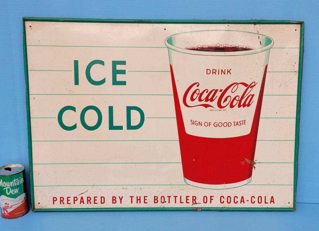 Drink Coca Cola Ice Cold Tin Sign (1 of 2)