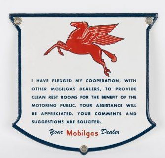 Your Mobilgas Dealer Pegasus Restroom Pledge Sign (1 of 2)