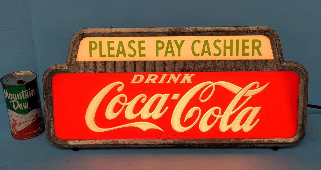 Coca Cola Please Pay Cashier Light Up Light (1 of 3)