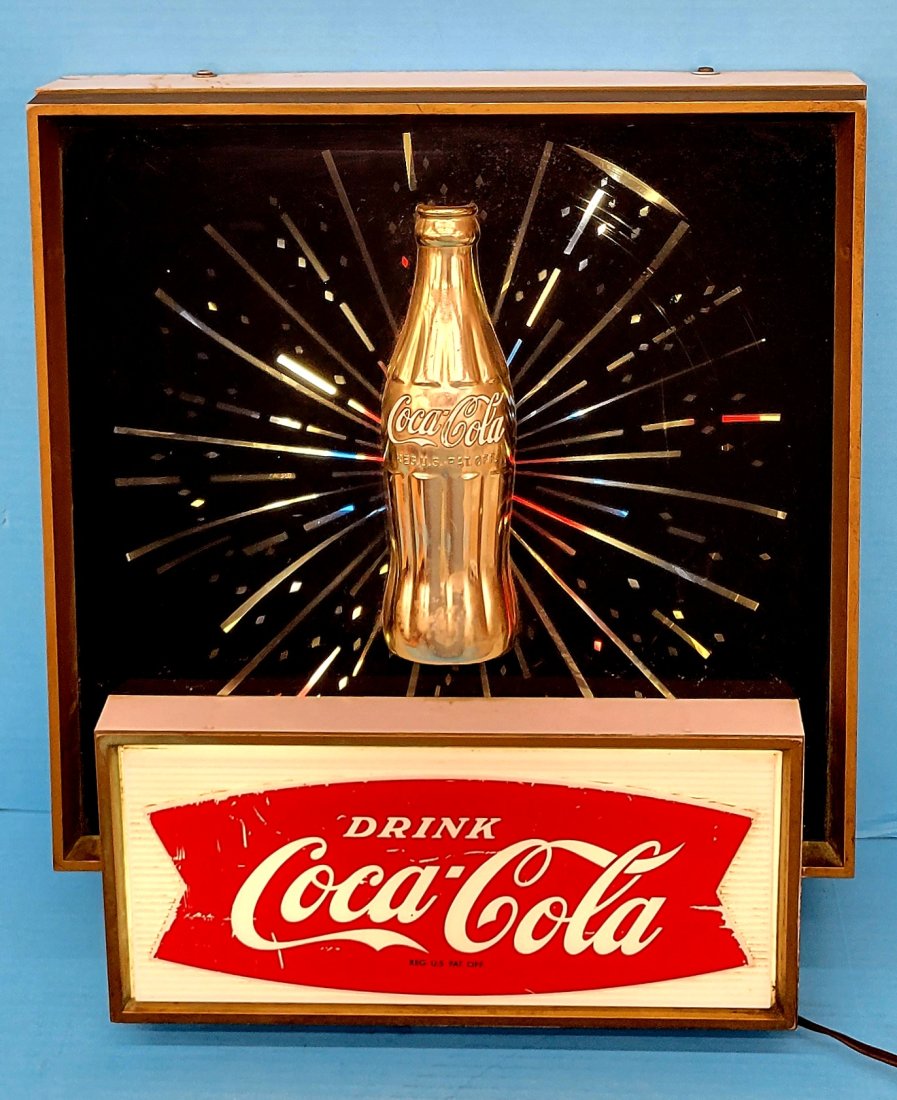 Drink Coca Cola Starburst Bottle Version Light Up Motion Sign (1 of 2)